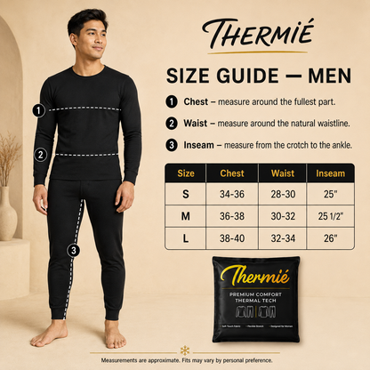 THERMIÉ Men's Navy Thermal Base Layer Set