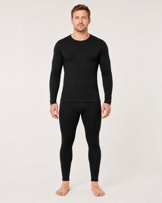 THERMIÉ Men's Black Thermal Base Layer Set