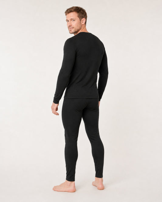 THERMIÉ Men's Black Thermal Base Layer Set