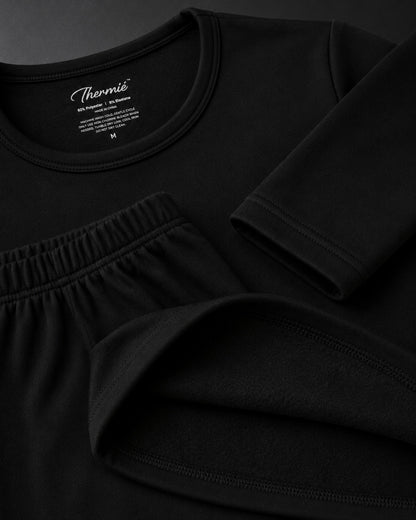 THERMIÉ Women's Black Thermal Base Layer Set