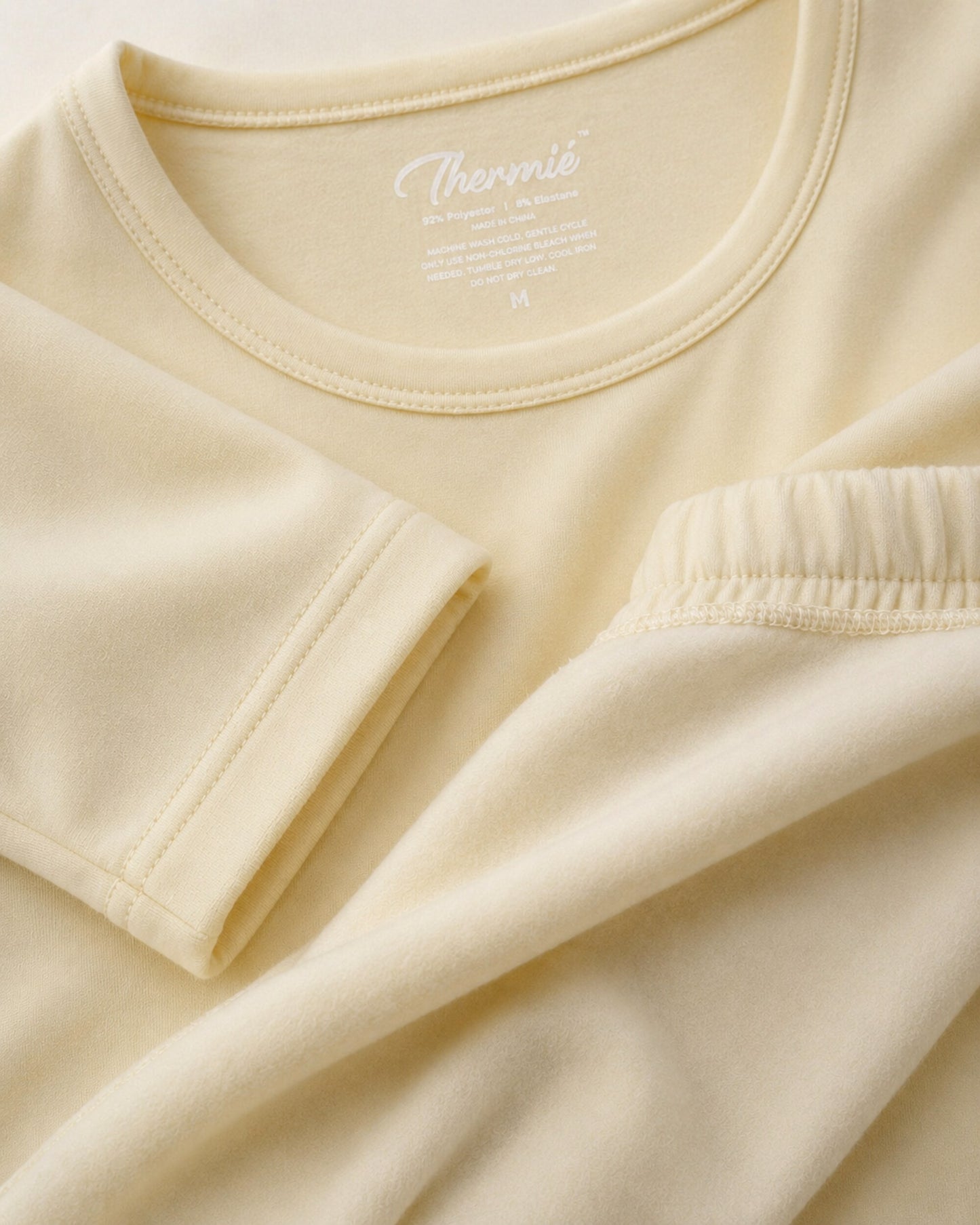 THERMIÉ Women's Cream Thermal Base Layer Set